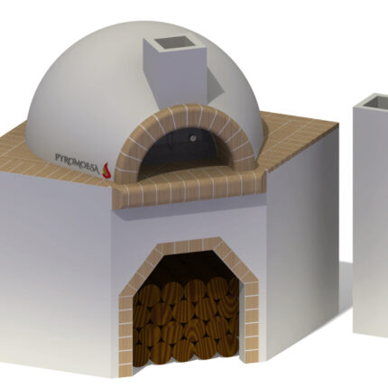 Cuptor cu postament pe colt, 80 cm diamentru interior